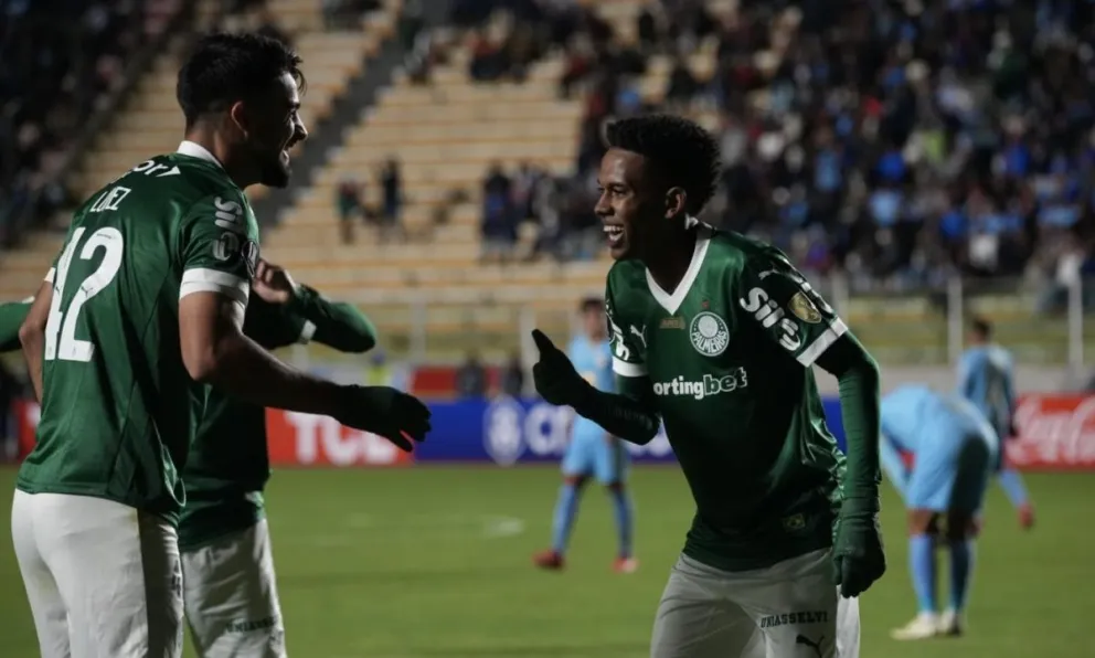 La celebración de Palmeiras después del segundo gol. Foto: APG 