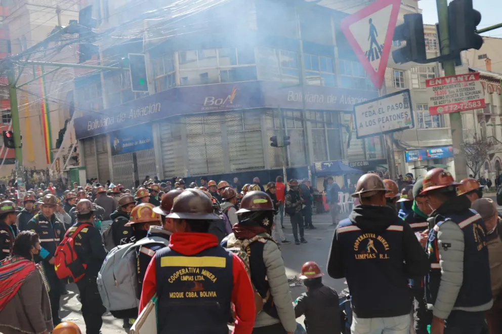 Un momento de la protesta. FOTO: APG