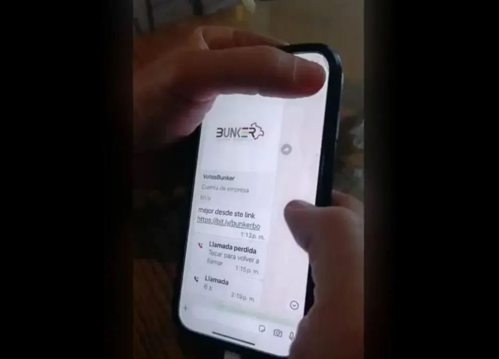 La aplicación que habilitó El Búnker para votar en marzo pasado. Foto: Captura de video