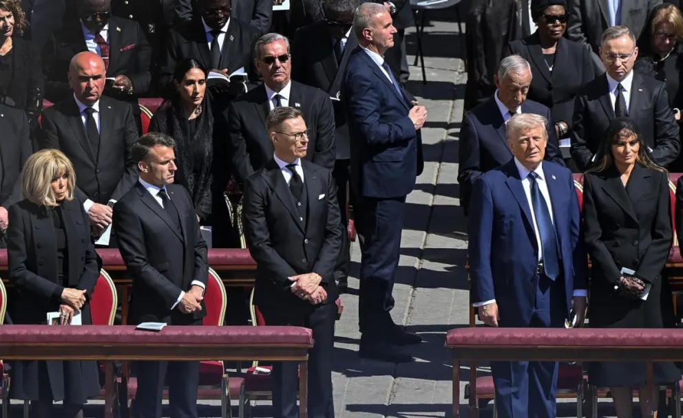 Líderes mundiales en el funeral del papa Francisco. Foto: EFE
