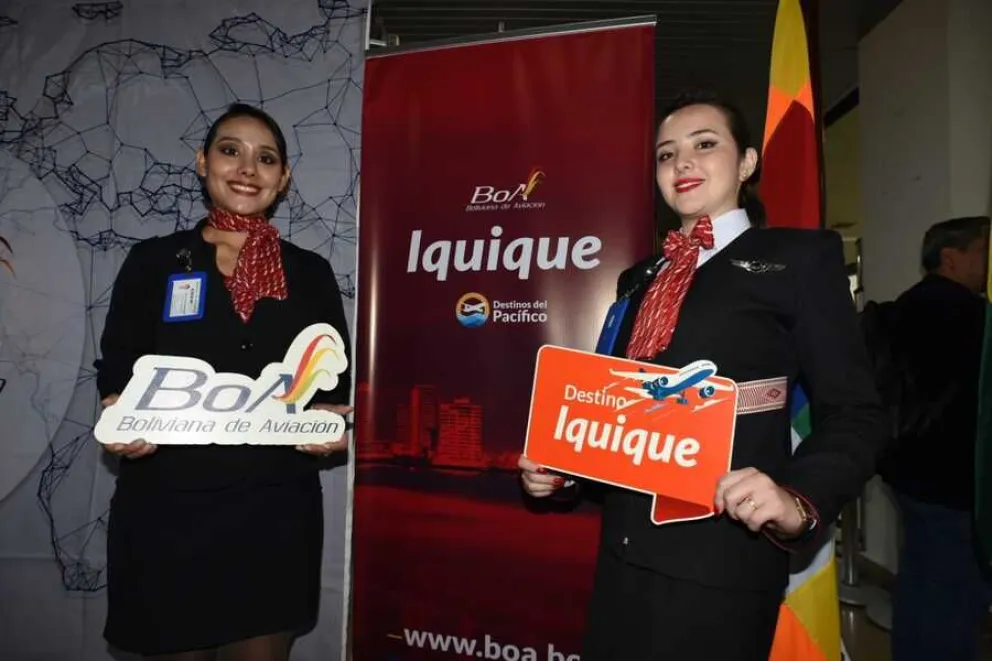 BoA inauguró el servicio de vuelos hacía Iquique. Foto: ABI