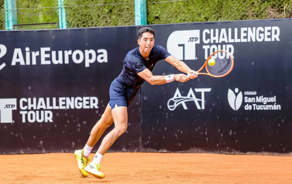 El deportista boliviano durante el encuentro que perdió este sábado. Foto: AAT