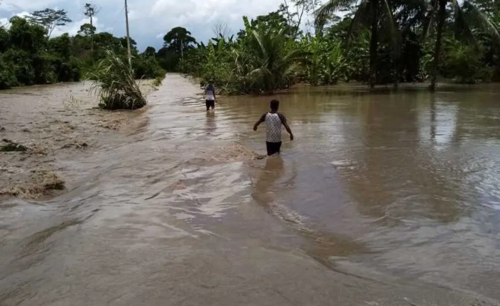 Una de las zonas afectadas por los desbordes de ríos. Foto: ABI