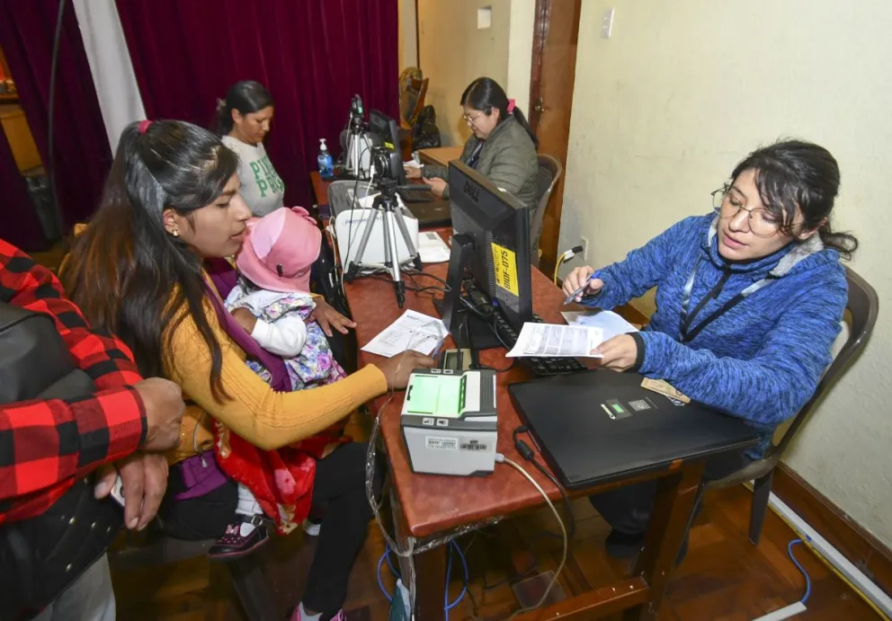 Un punto de empadronamiento. Foto: TSE