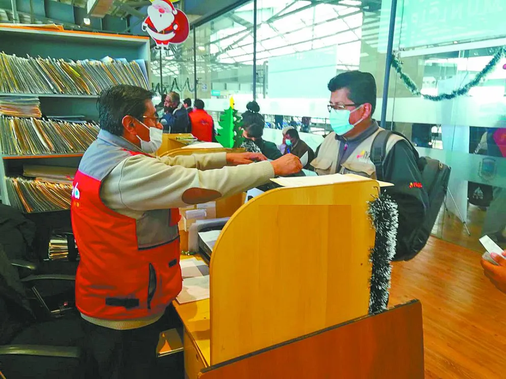 Ventanilla de atención en la alcaldía de El Alto. Foto: GAMEA