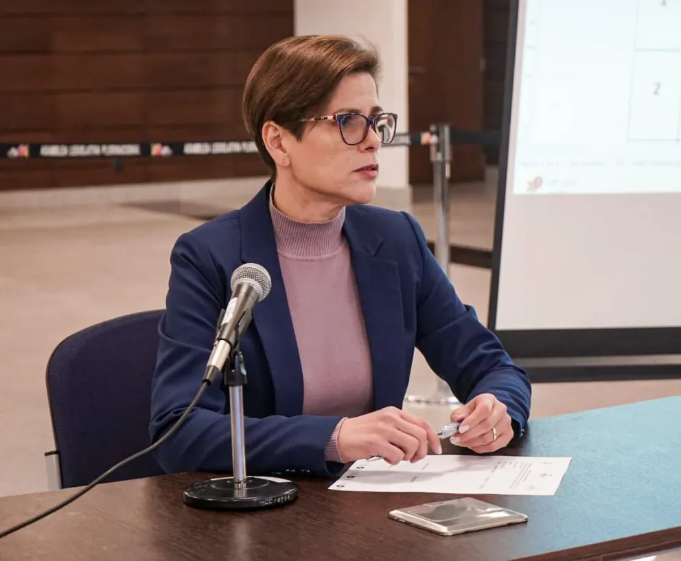 La jueza Lilian Moreno, cuando se presentó al proceso de preselección para magistrada. Foto: Cámara de Senadores