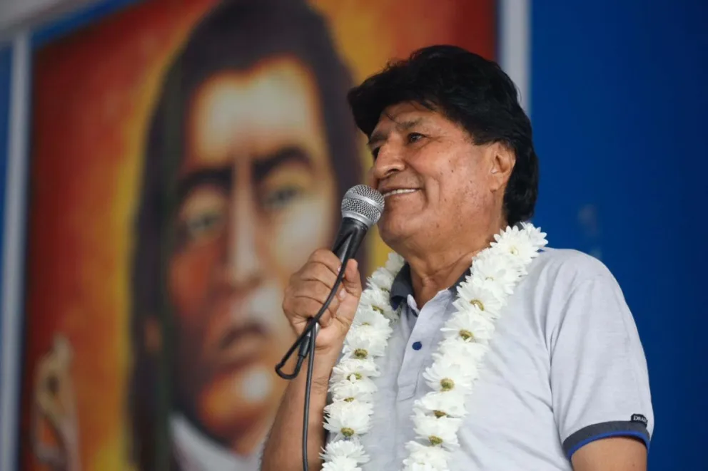 Evo Morales en un acto en Lauca Ñ. FOTO: Facebook de Evo Morales