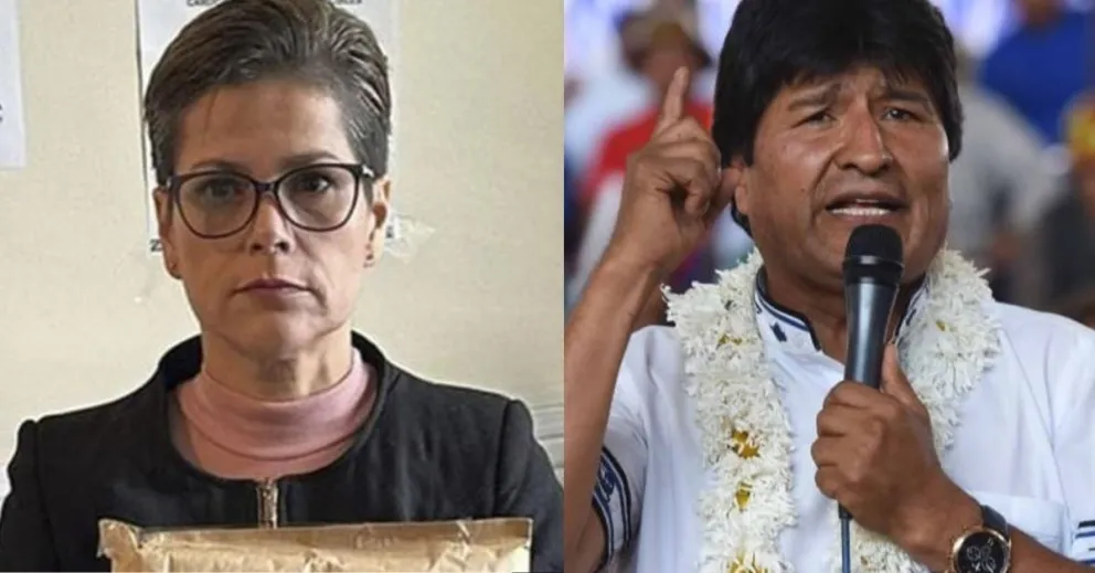 La jueza Moreno y el expresidente Evo Morales. Foto: Composición