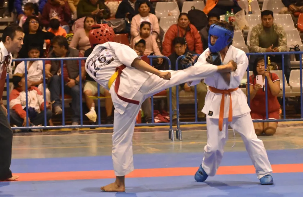 Dos atletas durante un combate anterior. Foto: Feboka.