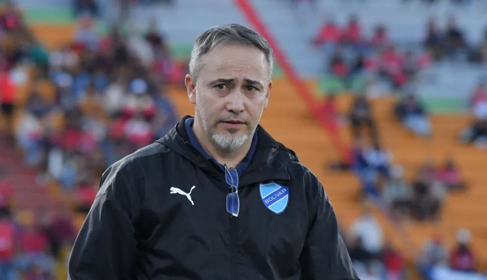 Robatto durante el partido ante Wilstermann. Foto: APG.