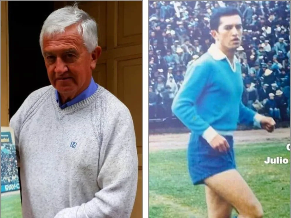 Isaac Mollinedo en la actualidad y a la derecha cuando jugaba en filas de Bolívar. Fotos: IM