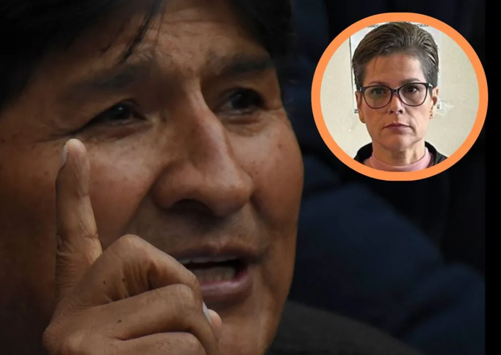 Evo Morales y la jueza Lilian Moreno Cuéllar, cuando postuló a magistrada. Fotos: APG y Cámara de Senadores