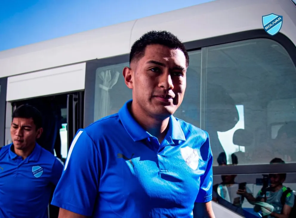 Saavedra previo al partido con Wilstermann en Cochabamba. Foto: Club Bolívar.