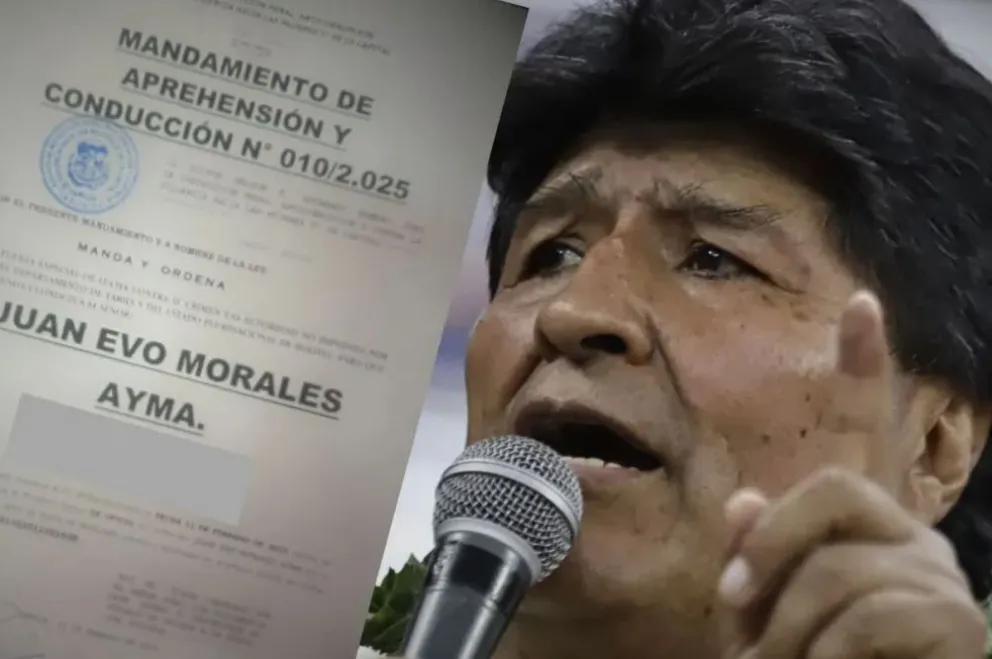 La orden de aprehensión contra Evo Morales y el dirigente cocalero en una imagen de archivo. Foto: APG