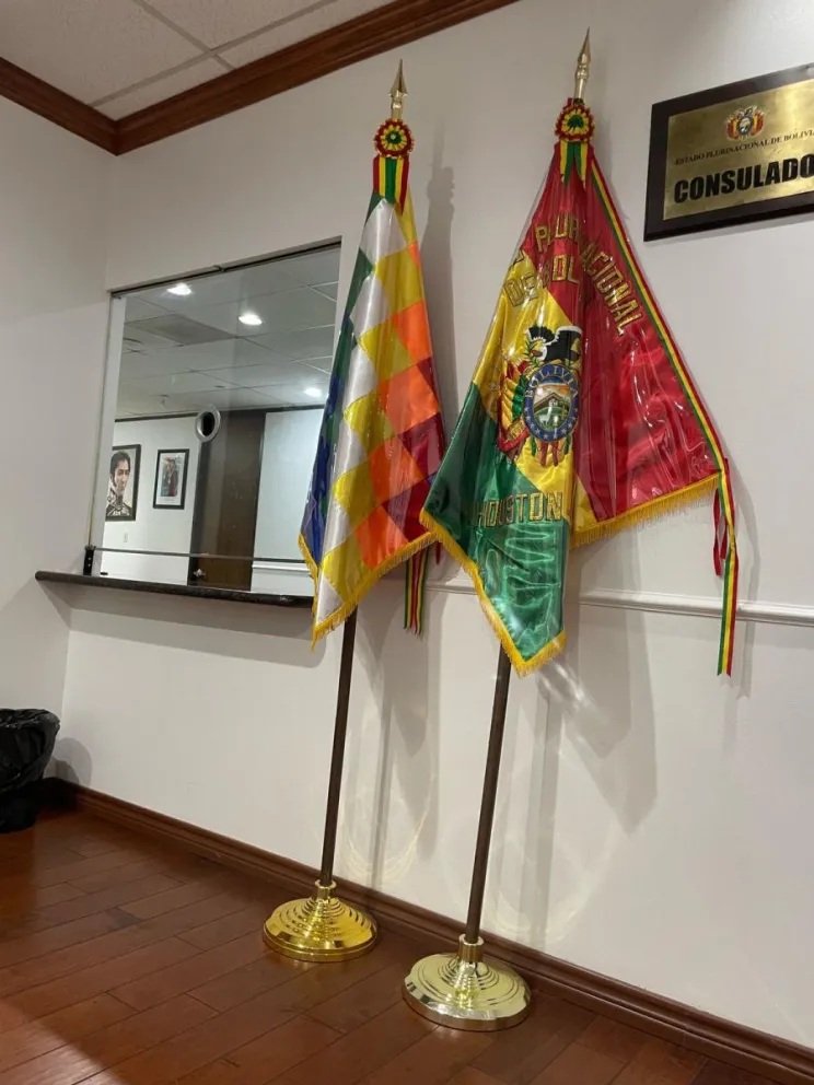 Las oficinas del Consulado de Bolivia en Houston, Texas, (EEUU).    Foto: LC / EEUU / visión 360