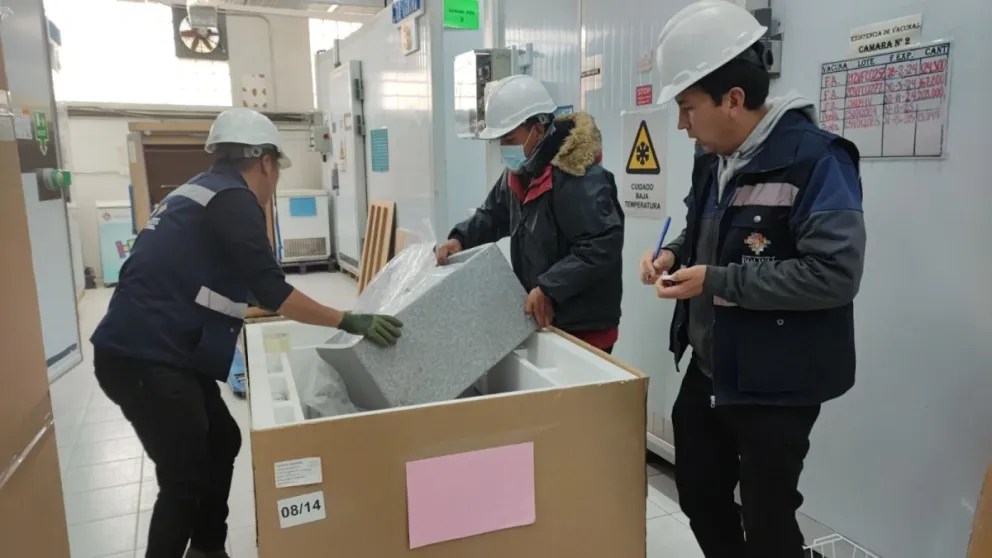 Especialistas reciben las vacunas. FOTO: Ministerio de Salud 