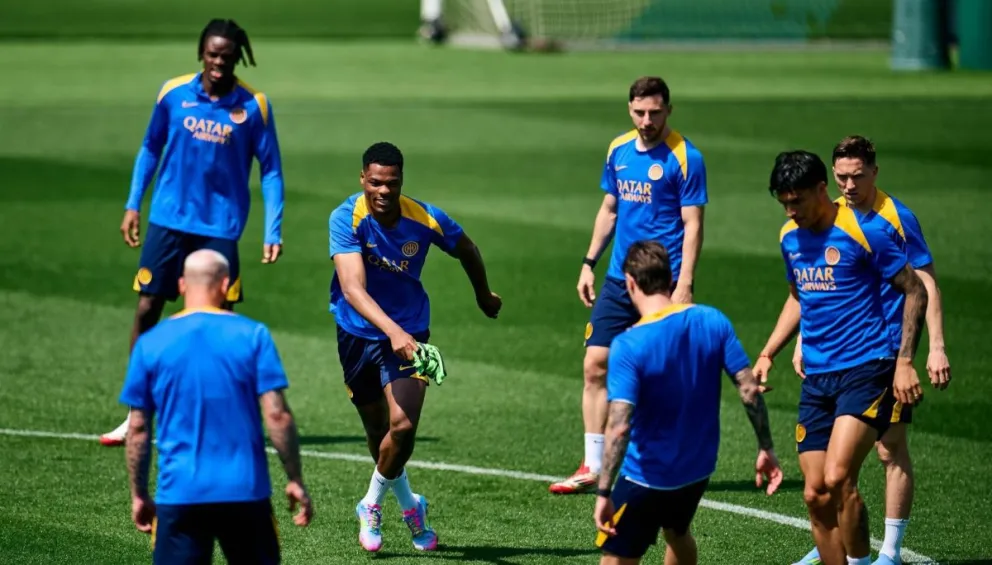 Una práctica anterior del conjunto italiano. Foto: Inter de Milán.