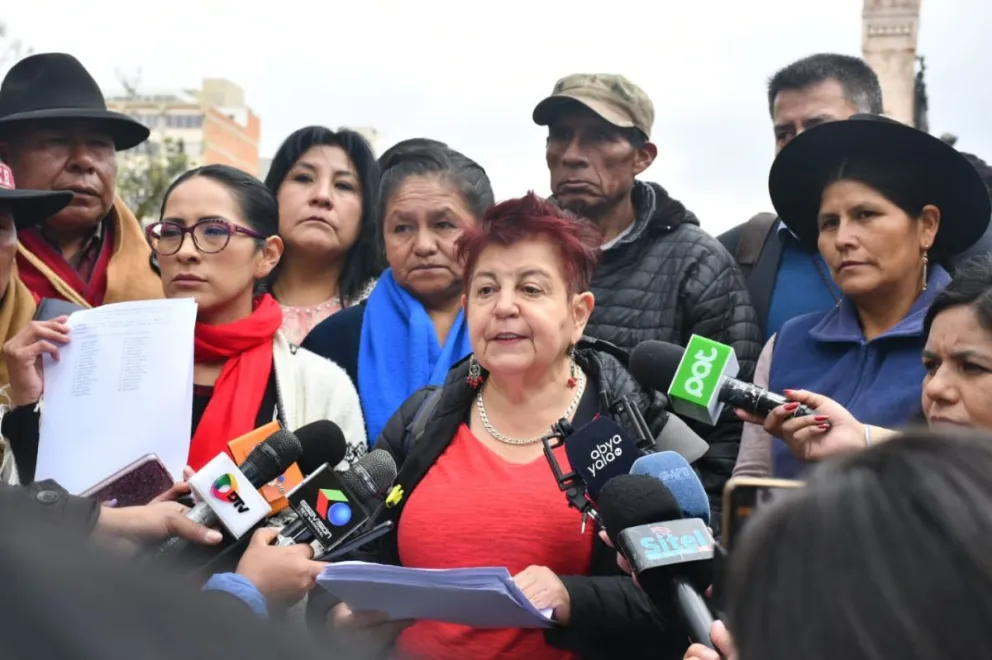 Teresa Morales, exministra de Evo Morales, este martes. Foto: APG