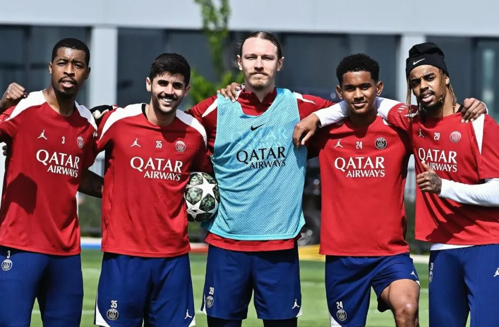 Jugadores del cuadro francés durante un entrenamiento. Foto: PSG.