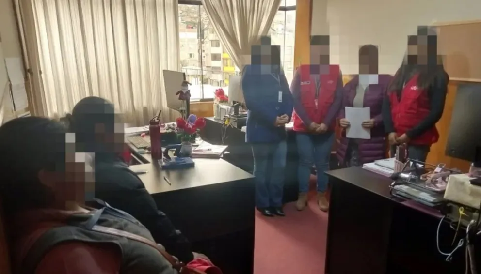 La audiencia de la joven en La Paz. Foto: Red Uno