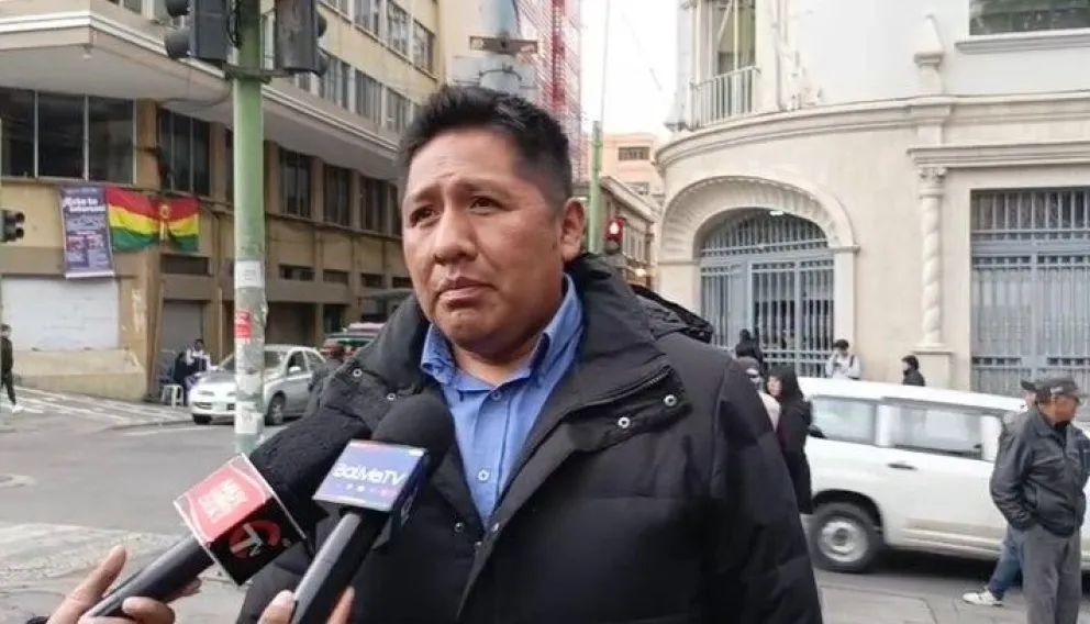 Limberth Tancara, dirigente del transporte libre de La Paz. Foto: CTV