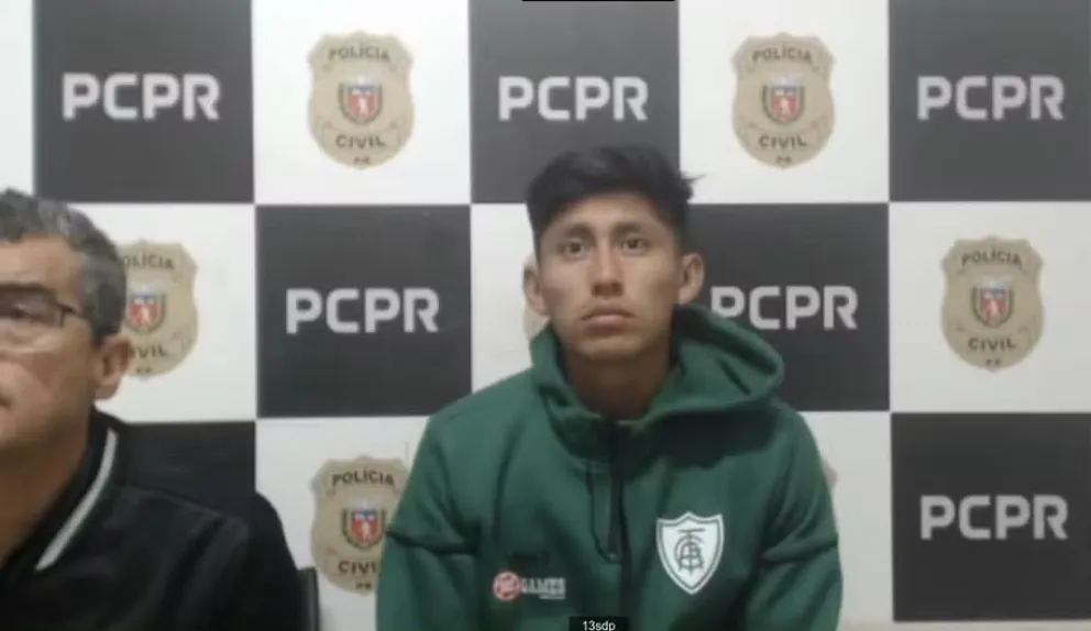 Momento en el que Terceros presta declaración en audiencia realizada el lunes. Foto: Globo Esporte. 