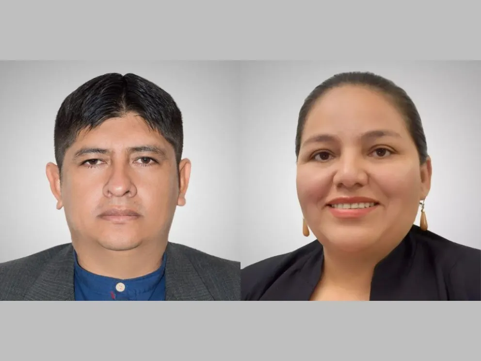 Los diputados Cuéllar y Choque: Fotos: Cámara de Diputados