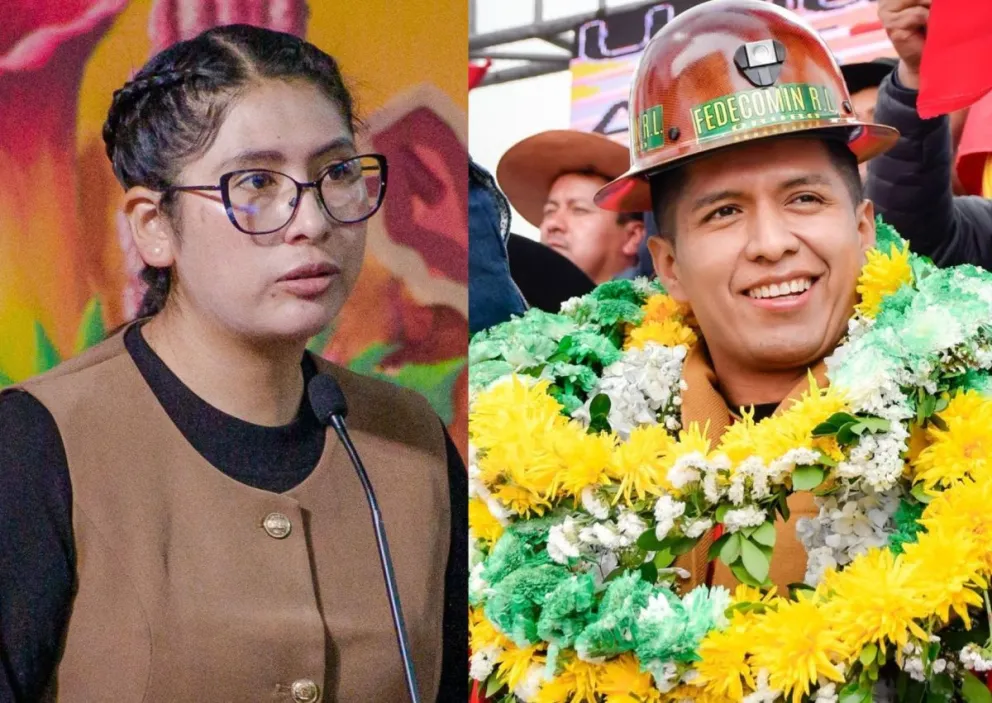 Eva Copa y Andrónico Rodríguez. Fotos: RRSS de ambas autoridades 