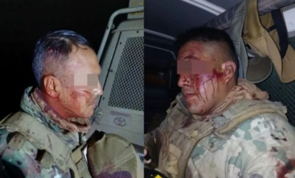 Militares heridos.    Foto: VLCC