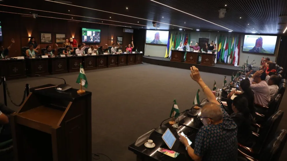 Una de las votaciones en la Asamblea Legislativa Departamental de Santa Cruz. Foto: ALDSC