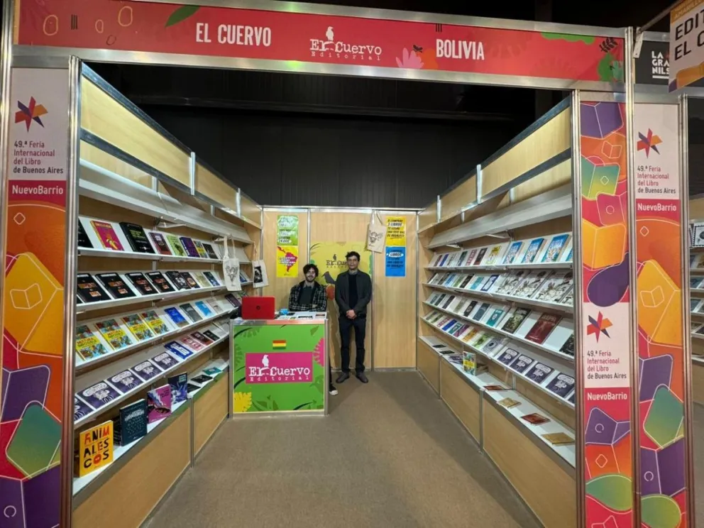 El stand de El Cuervo en la feria bonaerense. FOTO: El Cuervo