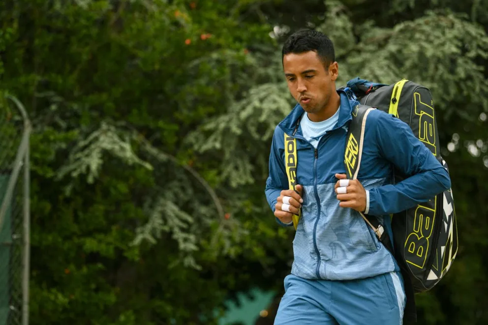 El tenista nacional previo a un partido. Foto: ATP.