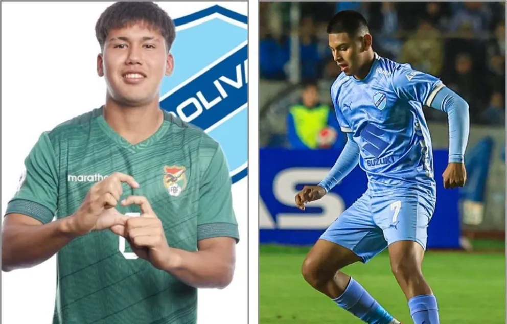 Luis Sabja y Fernando Mena, jugadores de Bolívar que no irán a la Sub-17. Fotos: CB