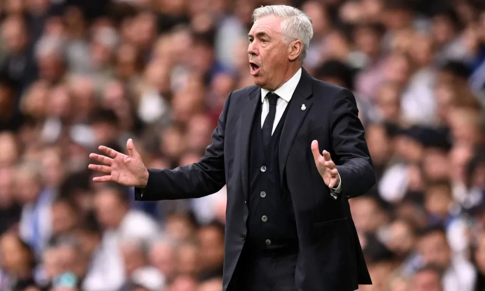 El entrenador del Real Madrid Carlo Ancelotti durante un partido del Real Madrid. Foto: DC