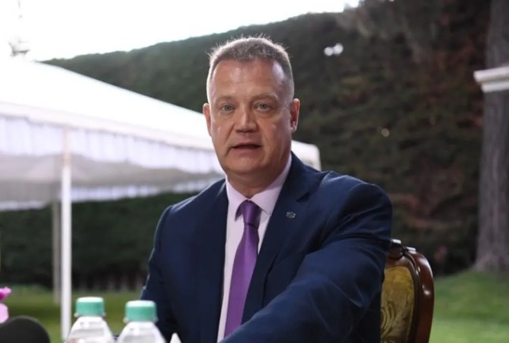 El embajador de Rusia en Bolivia, Dmitry Verchenko. Foto: ABI