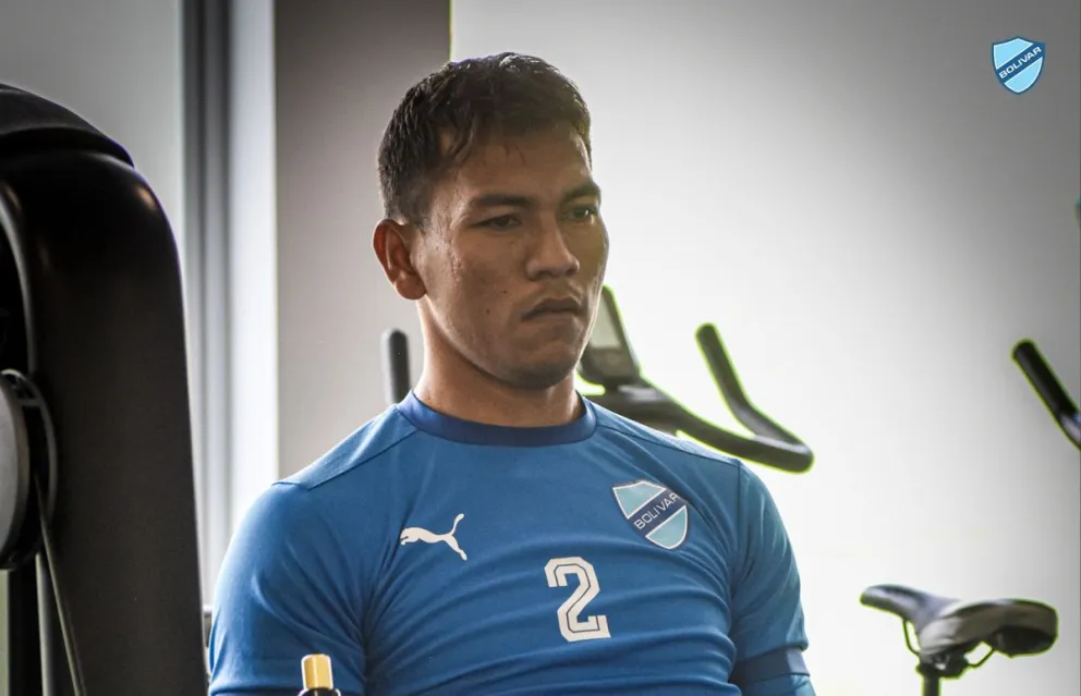 Jesús Sagredo durante una sesión de gimnasio con la Academia. Foto: Club Bolívar.