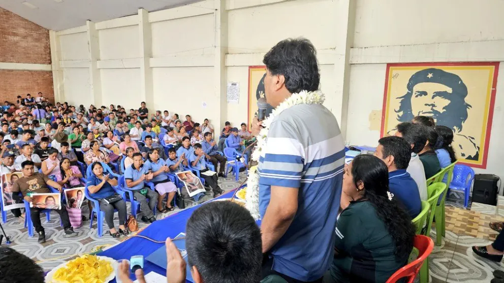 Evo Morales en un acto político en el Trópico de Cochabamba. Foto: @evoespueblo