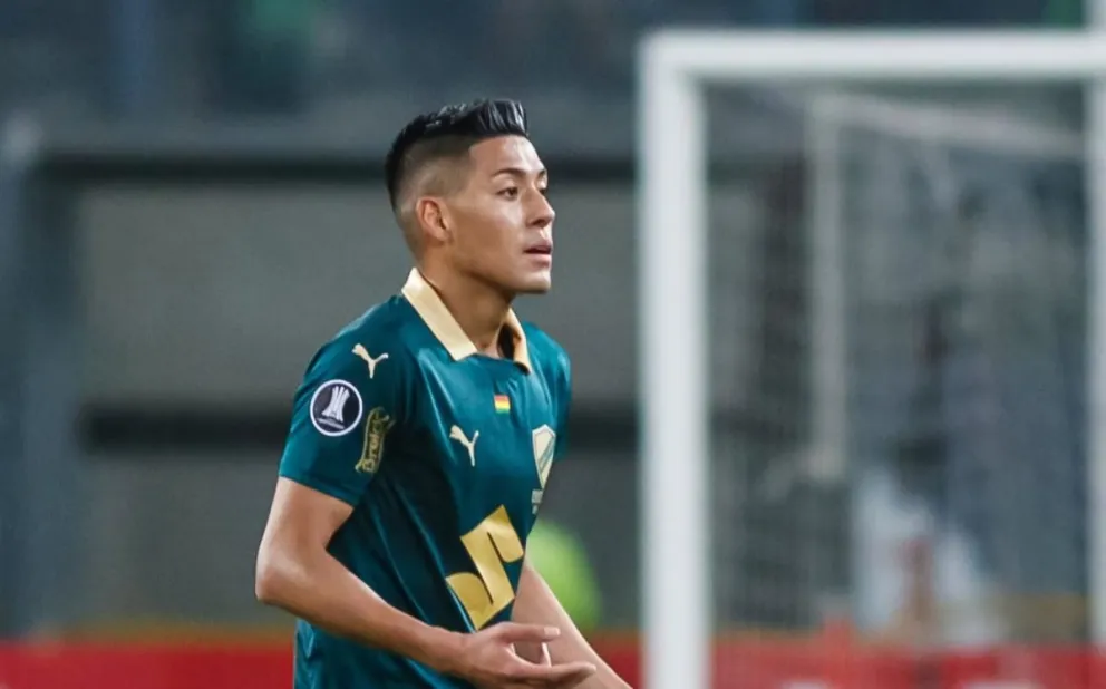 Ramiro Vaca durante el partido contra Sporting Cristal en Lima. Foto: Club Bolívar.