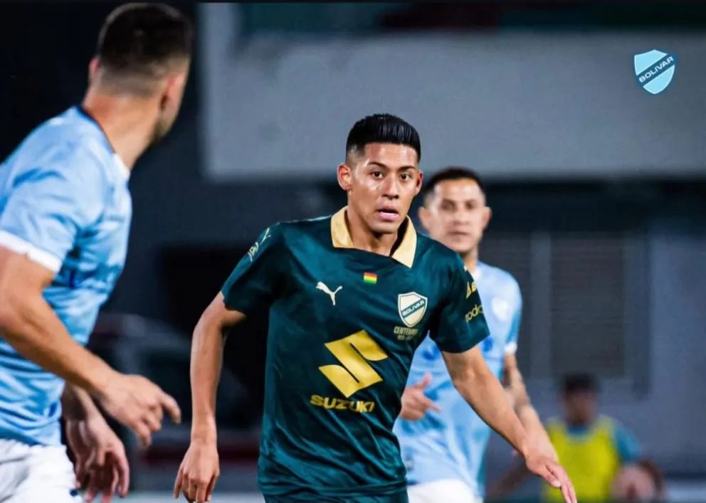 Ramiro Vaca durante el cotejo que jugó en Lima contra Sporting Cristal. Foto: Club Bolívar.