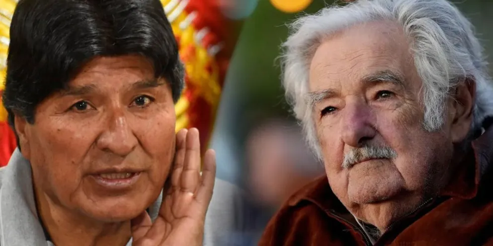 El expresidente Evo Morales y el líder uruguayo José Mujica. Foto: Ahora el Pueblo