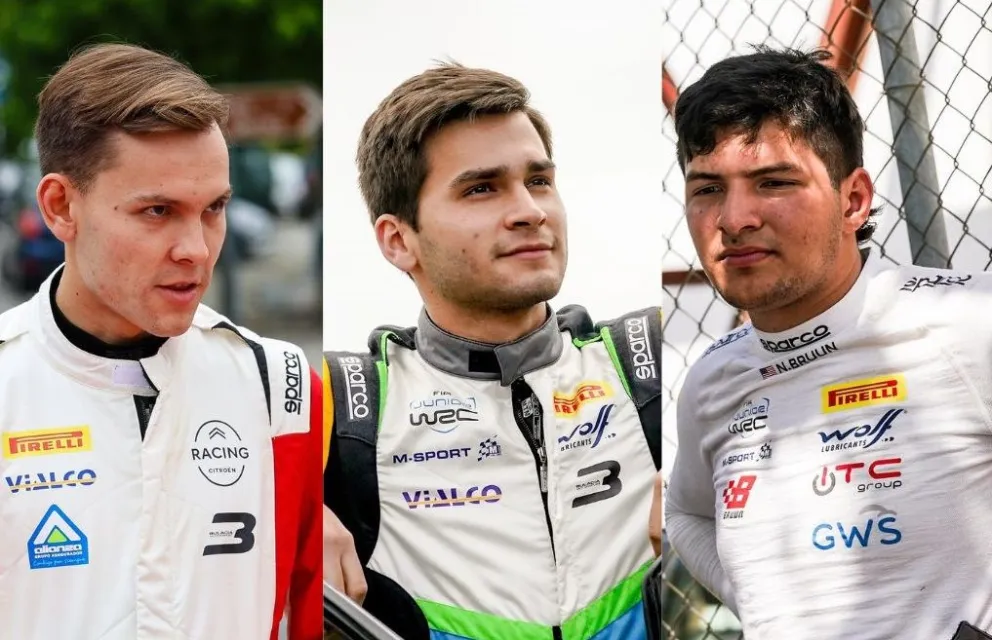 Marco (izq.), Bruno y Nataniel, los bolivianos que correrán en Portugal. Fotos: Redes Sociales.