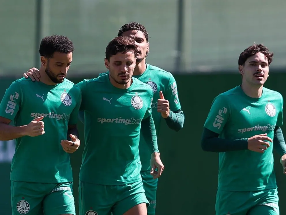 Los jugadores de Palmeiras en un entrenamiento antes de jugar con la Academia. Foto: Palmeiras
