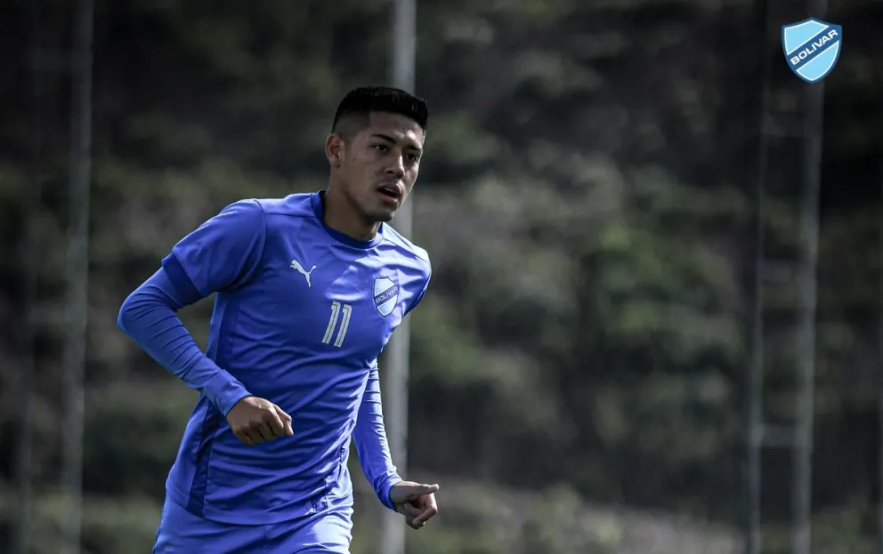 Vaca en una anterior práctica con la Academia. Foto: Club Bolívar.