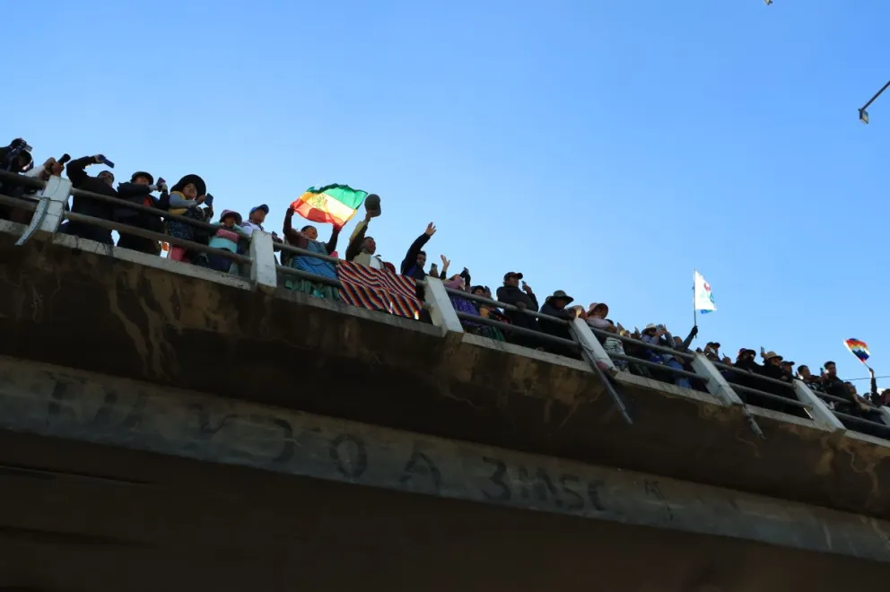 Seguidores de Evo Morales, este viernes en El Alto. Foto: APG