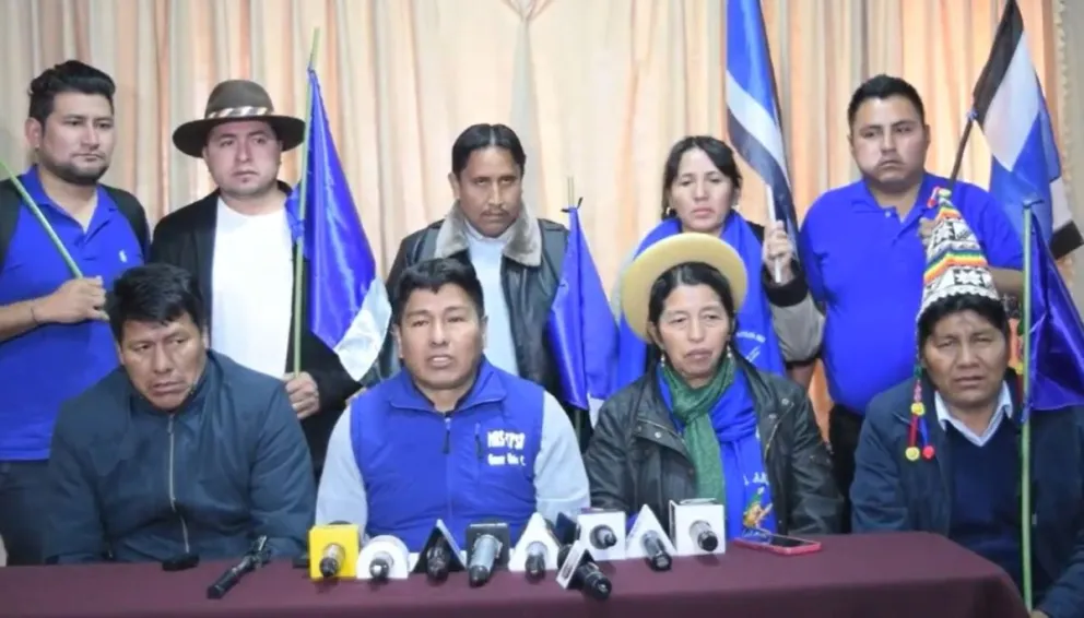 Los dirigentes del MAS. Foto: captura