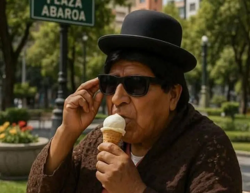 Evo Morales de incógnito que los usuarios elaboraron con herramientas de Inteligencia Artificial. FOTO: Facebook