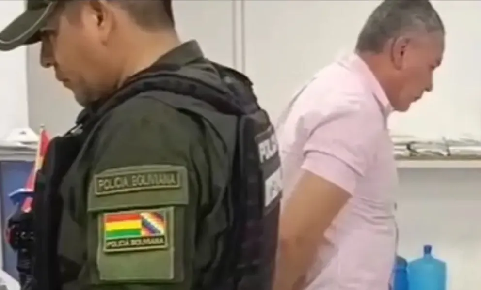 Marcos Roberto de Almeida, conocido como Tuta, detenido este sábado. Foto: Unitel