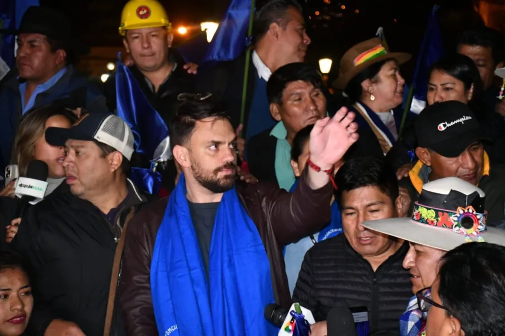Eduardo del Castillo, el viernes, luego de ser presentado como candidato. Foto: APG