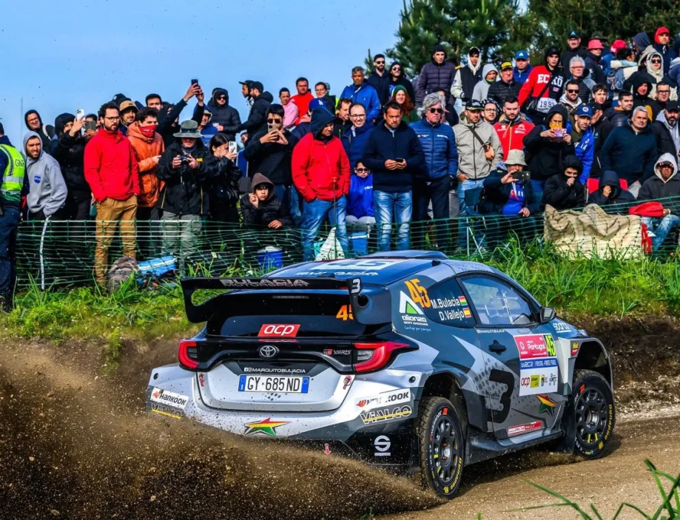 Marco Bulacia durante la segunda etapa en Portugal. Foto: Prensa Bulacia.