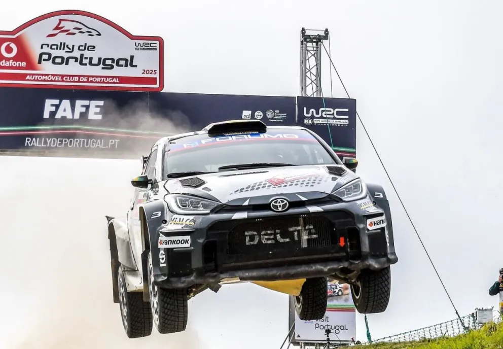 Marco Bulacia "vuela" en el último día de la carrera lusa. Foto: Prensa Bulacia.